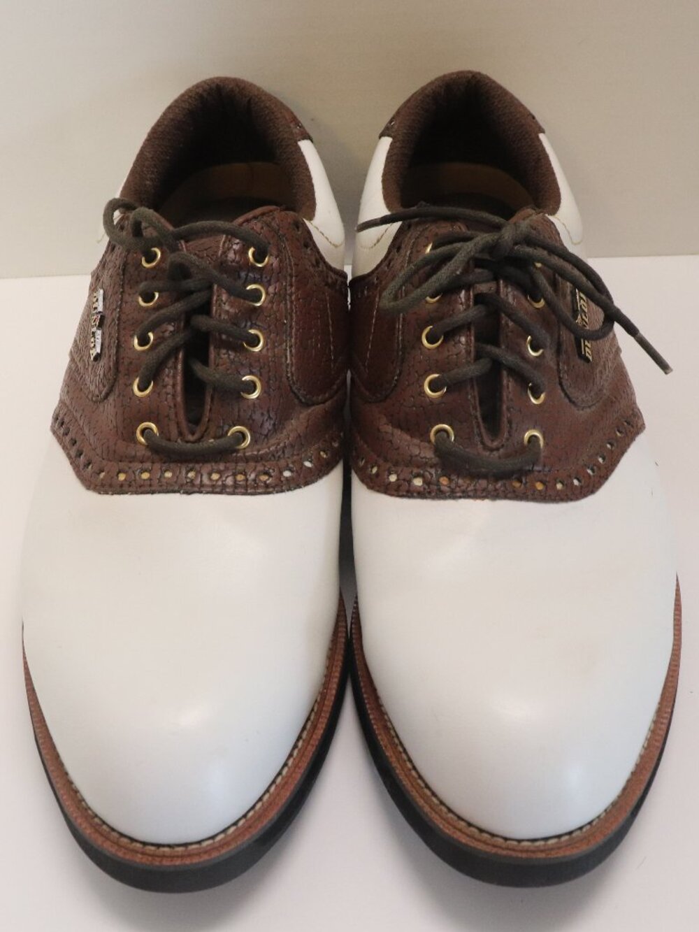 Dunlop Women's White and Brown Golf Shoes Size 10.5 Saddle